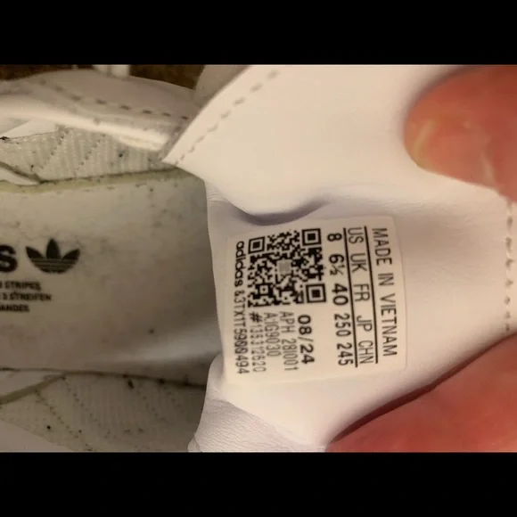 adidas Samba White Black Gum Sneakers - Picture 8 of 9